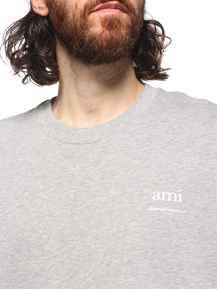 AMI PARIS (アミパリス) オーガニックコットン ワンポイント 背面ロゴ ...