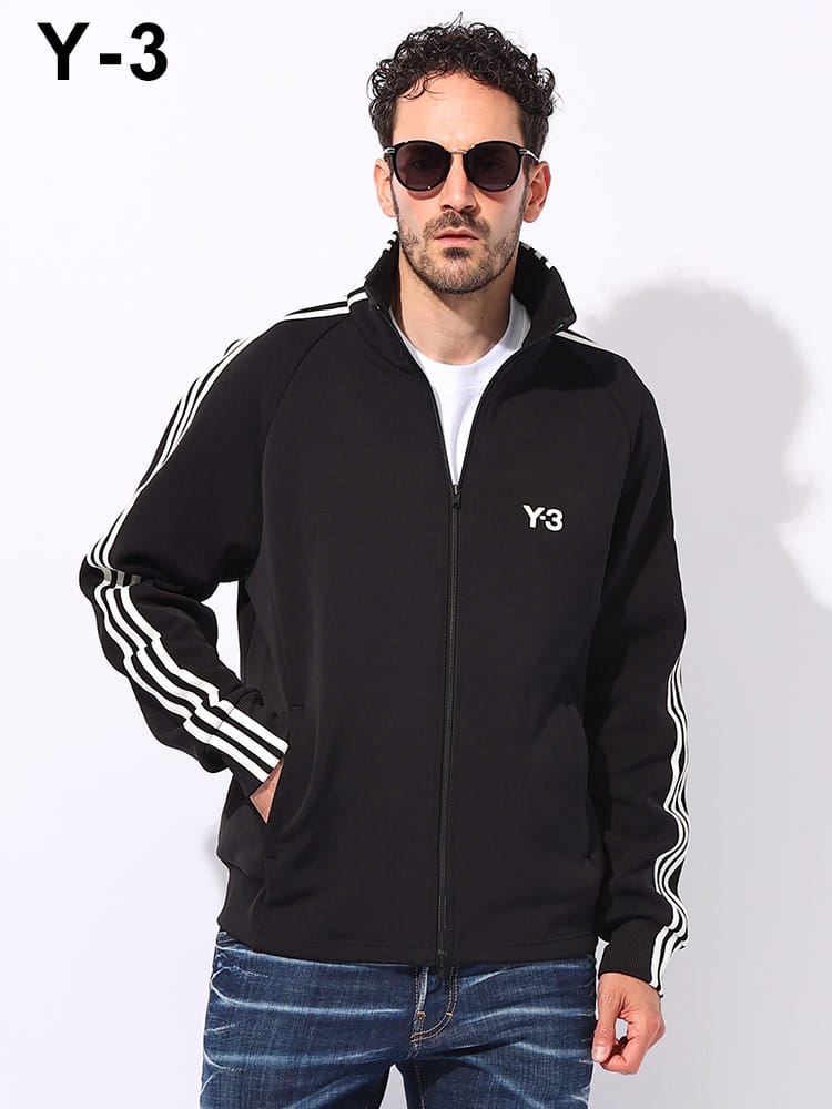Y-3 (ワイスリー) 胸ロゴ ダブルジップ トラックジャケット 3-STRIPES 