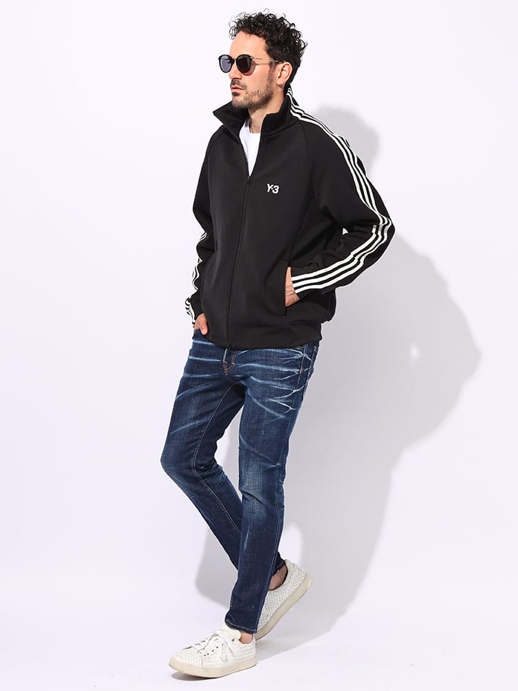 Y-3 (ワイスリー) 胸ロゴ ダブルジップ トラックジャケット 3-STRIPES 