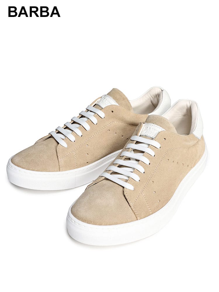 BARBA (バルバ) スエード レザー ローカットスニーカー BARCAMOSCIO メンズ