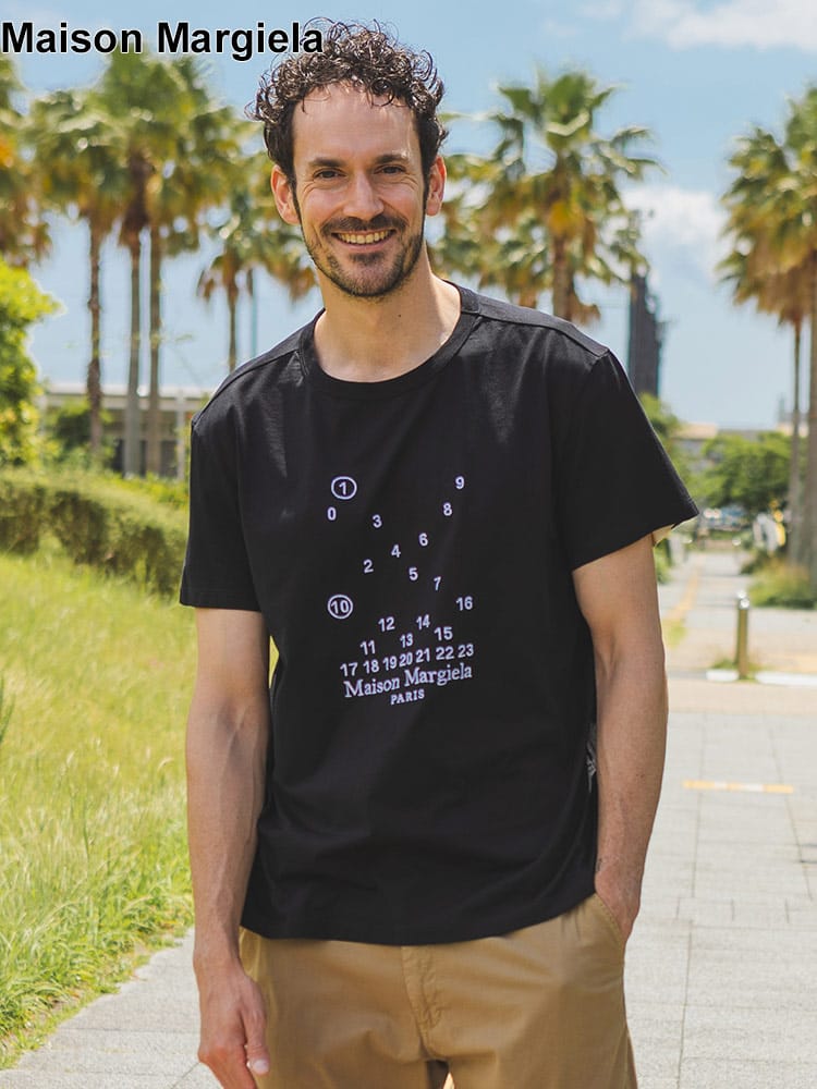 Maison Margiela (メゾン マルジェラ) ナンバリングロゴ クルーネック 半袖 Ｔシャツ MES50GC0684 メンズ
