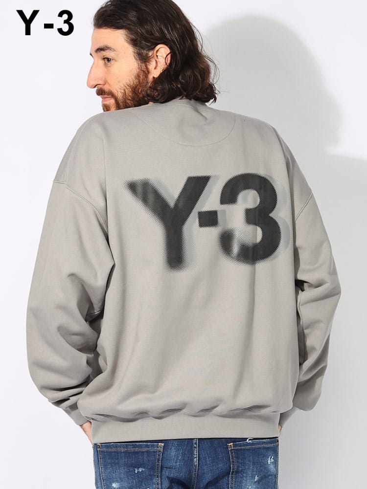 Y-3 (ワイスリー) 裏起毛 バックロゴ クルーネック トレーナー LOGO 
