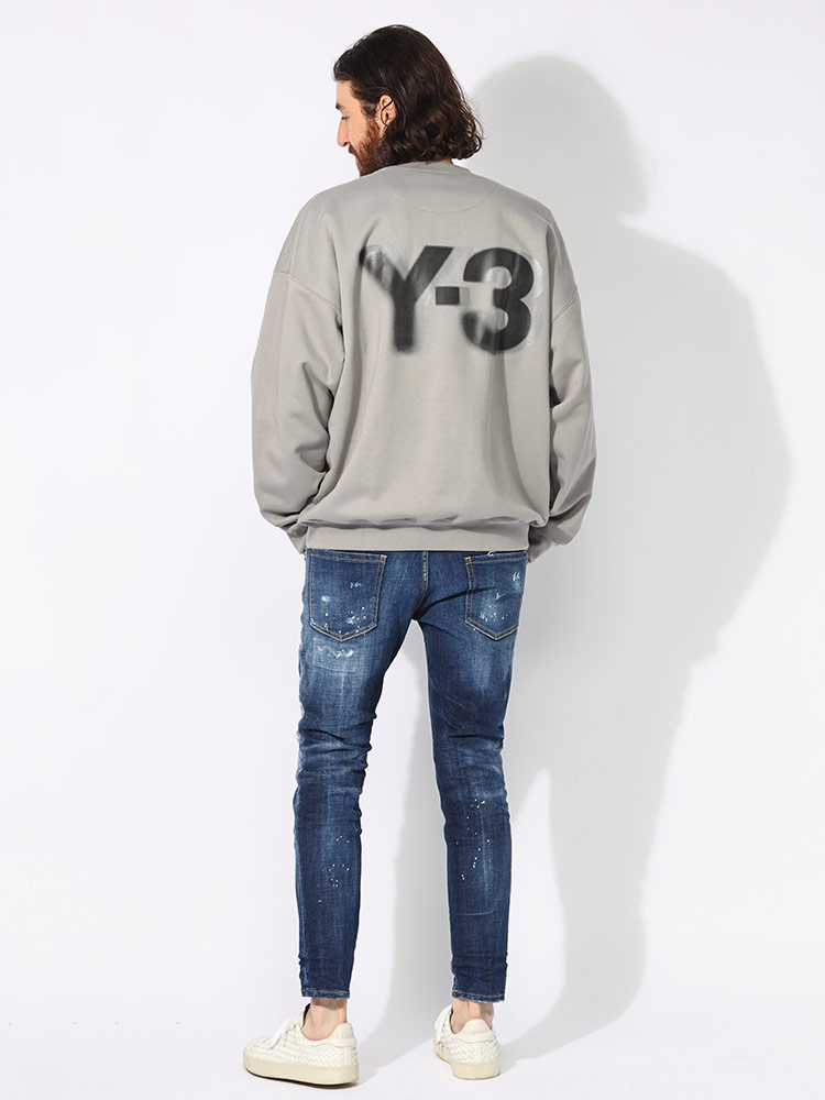 Y-3 (ワイスリー) 裏起毛 バックロゴ クルーネック トレーナー LOGO CREW Y3JD9815 メンズ【サカゼン公式通販】