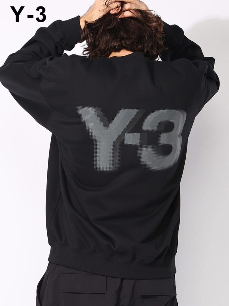 Y-3 (ワイスリー) 裏起毛 バックロゴ クルーネック トレーナー LOGO 