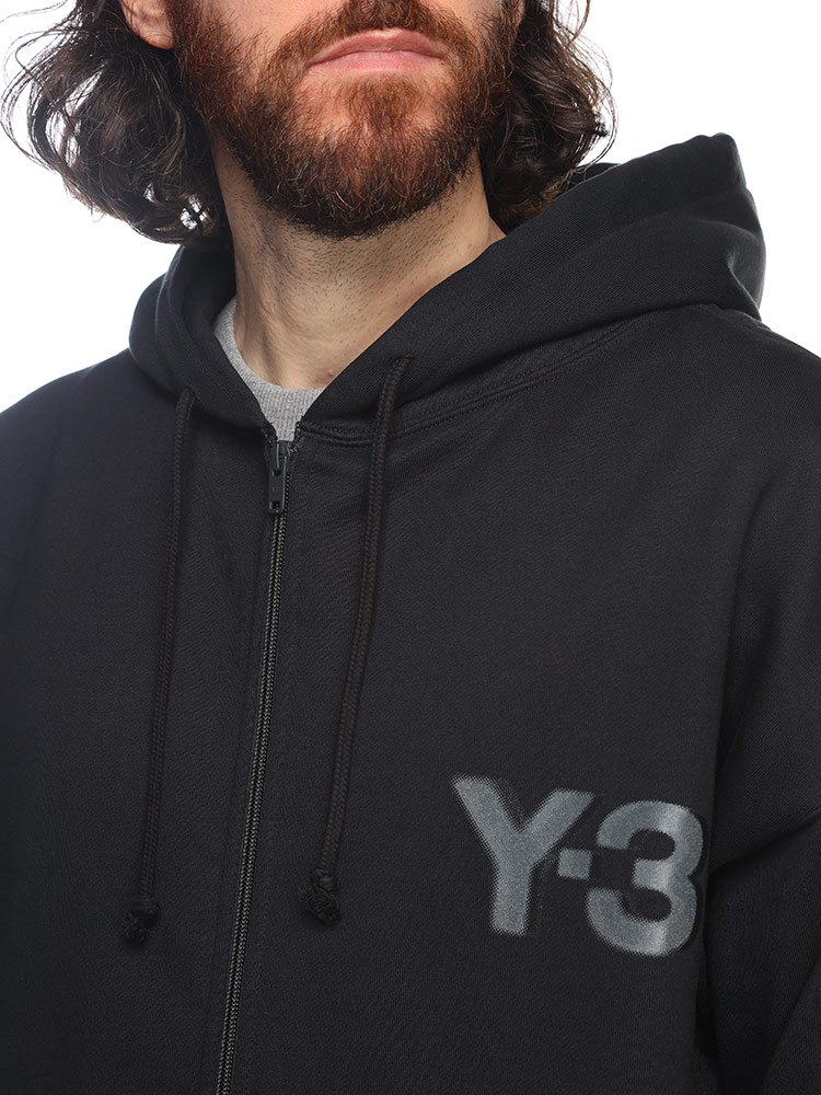 Y-3 (ワイスリー) 裏起毛 胸ロゴ フルジップ パーカー LOGO ZIP HODDIE Y3JE9278 メンズ【サカゼン公式通販】