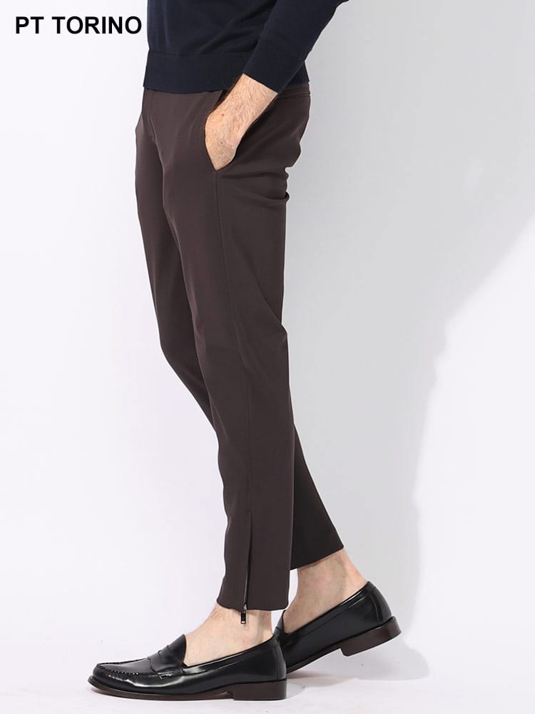 PT TORINO (ピーティートリノ) ストレッチ ナイロン 裾ファスナー ジョガーパンツ PTCOASPEZEJ01 メンズ