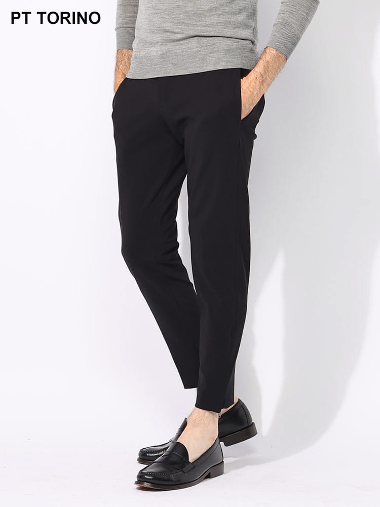 PT TORINO (ピーティートリノ) ストレッチ ナイロン 裾ファスナー ジョガーパンツ PTCOASPEZEJ01 メンズ