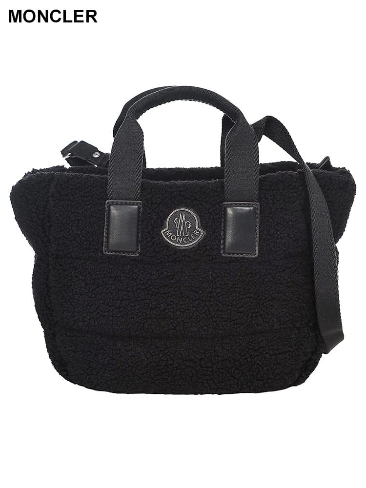MONCLER (モンクレール) キルティングテディフリース ミニトートバッグ 