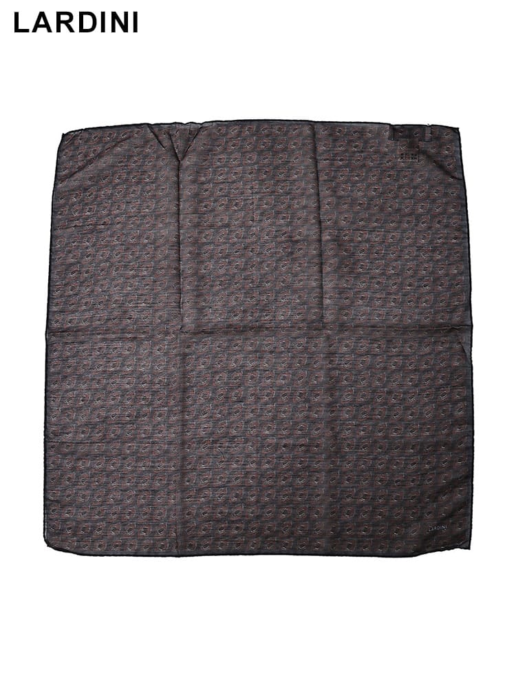 LARDINI (ラルディーニ) シルク混 総柄 スカーフ LDFOU763163 メンズ