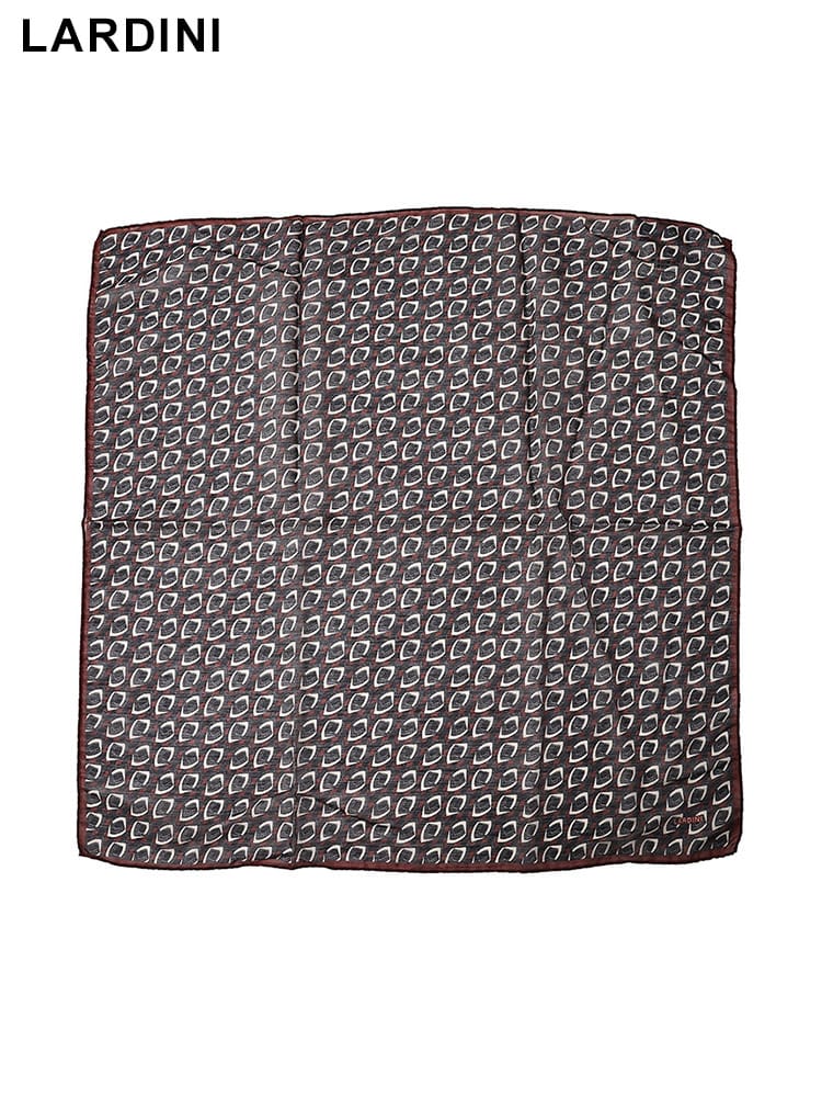 LARDINI (ラルディーニ) シルク混 総柄 スカーフ LDFOU763163 メンズ
