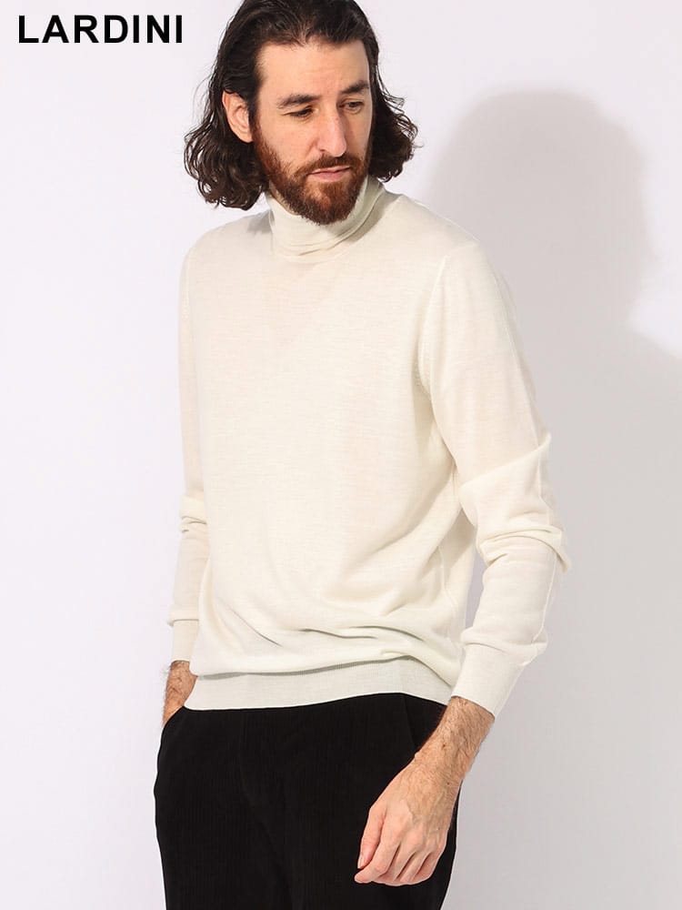 LARDINI (ラルディーニ) ウール タートルネック 長袖 ニット 