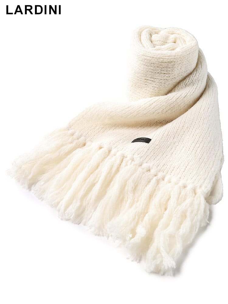 LARDINI (ラルディーニ) カシミヤ混 フリンジ マフラー LDSC9063300 メンズ