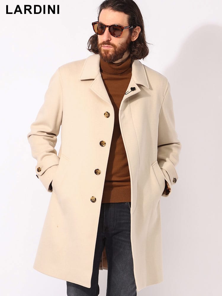 LARDINI (ラルディーニ) ウール ステンカラー コート LD23223C63605 