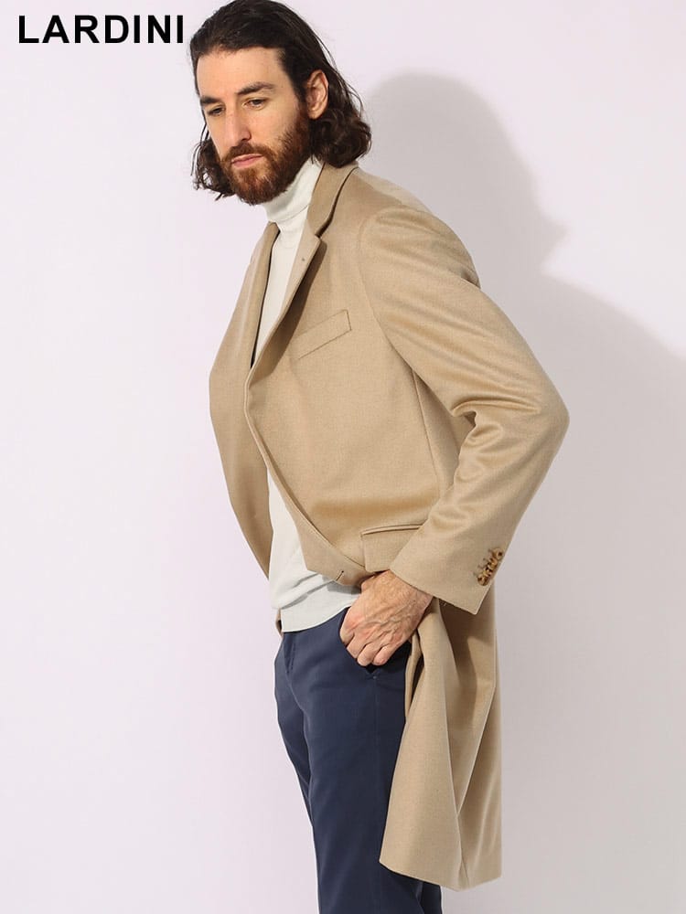 LARDINI (ラルディーニ) カシミヤ シングル コート LD23698C63625 メンズ