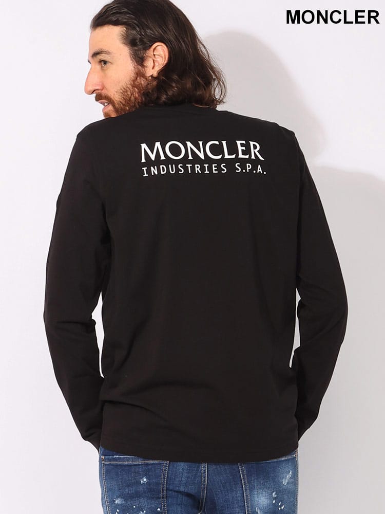 MONCLER (モンクレール) バックロゴプリント クルーネック 長袖 T 