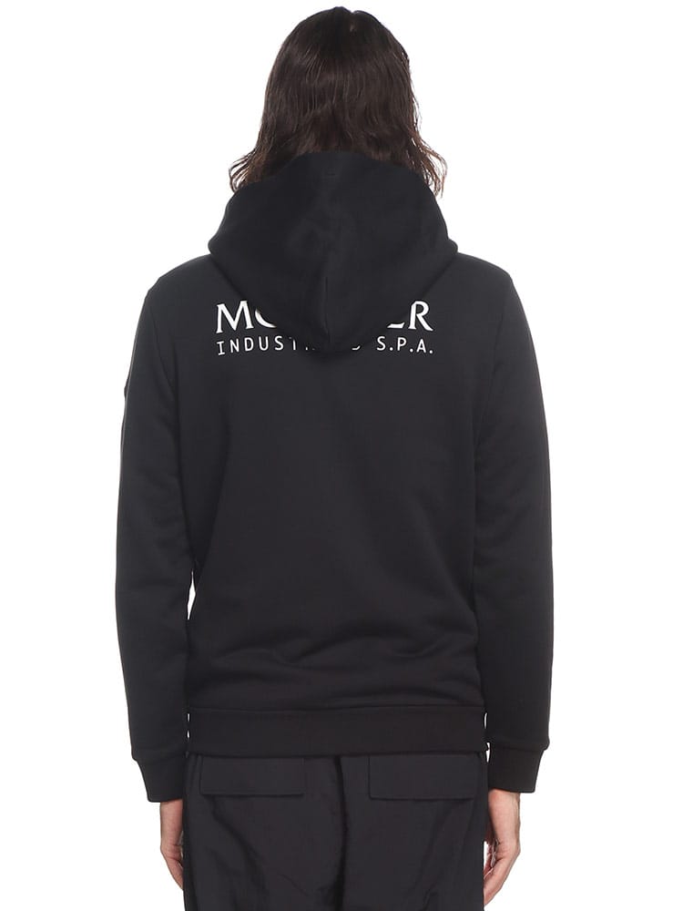 MONCLER (モンクレール) バックロゴプリント フルジップ パーカー 
