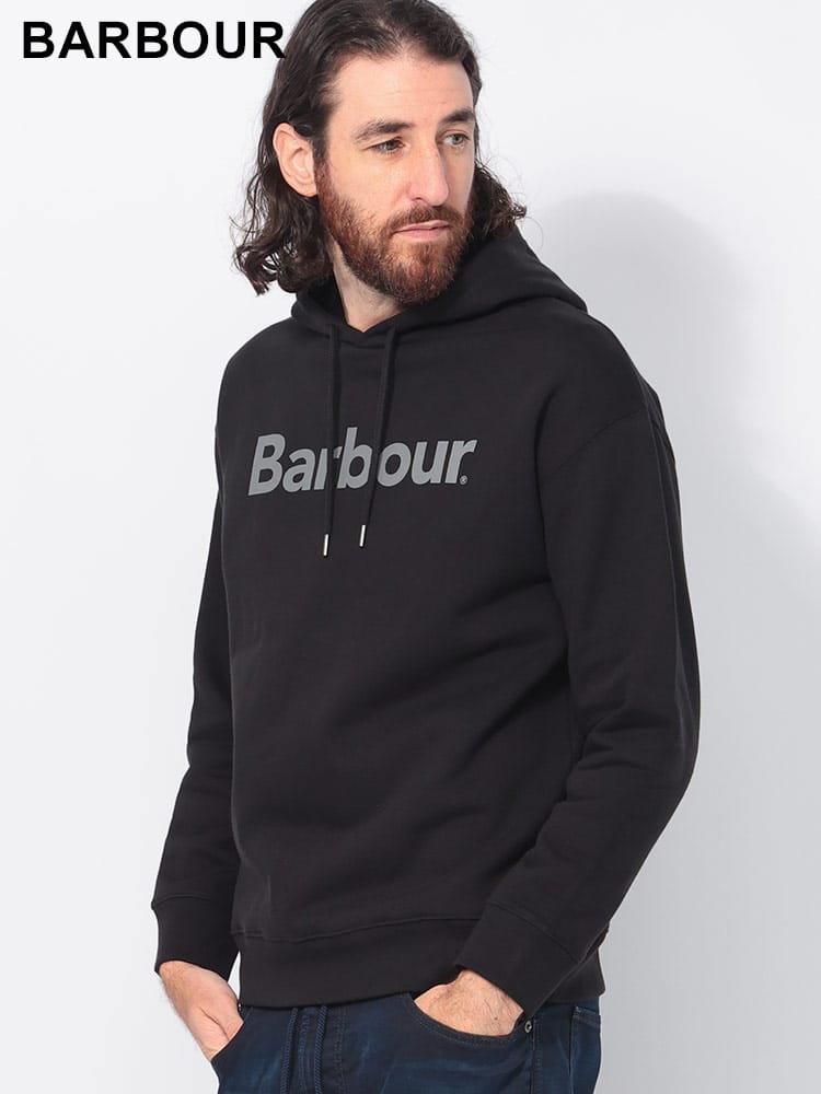 BARBOUR (バブアー) 裏起毛 ロゴプリント プルオーバー パーカー BABMOL0638MOL メンズ