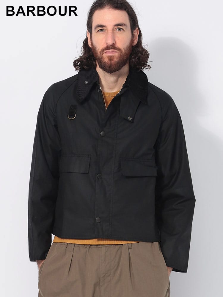 BARBOUR (バブアー) 襟切替 フルジップ ワックスジャケット SPEY WAX BABMWX1212MWX メンズ