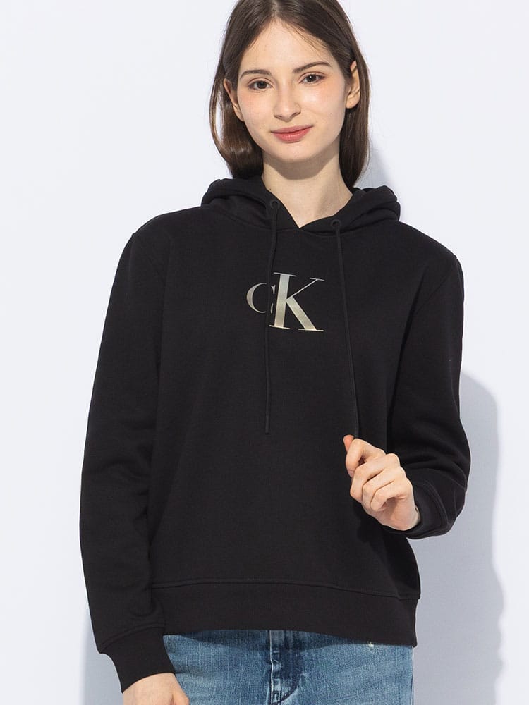 Calvin Klein (カルバンクライン) ロゴプリント プルオーバー 長袖 