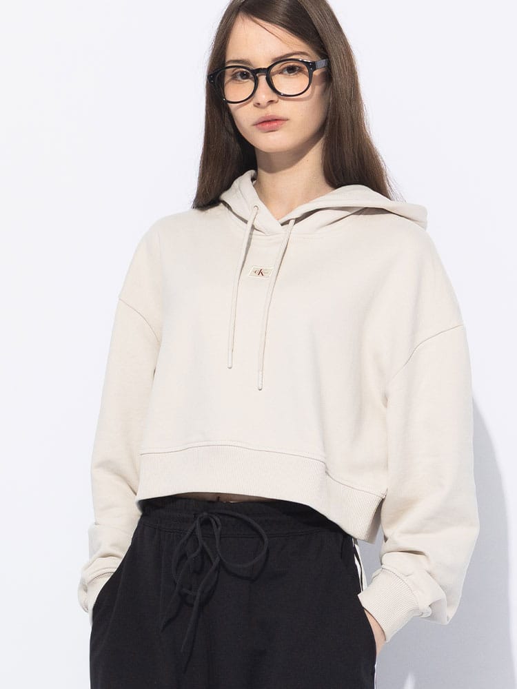 Calvin Klein (カルバンクライン) ワンポイント プルオーバー パーカー CKLJ20J224746 レディース