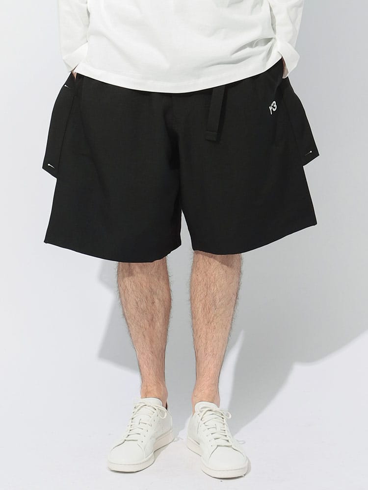Y-3 (ワイスリー) ツイル地 スポーツ ユニフォーム 3ストライプス ショートパンツ Y3JN7038 メンズ