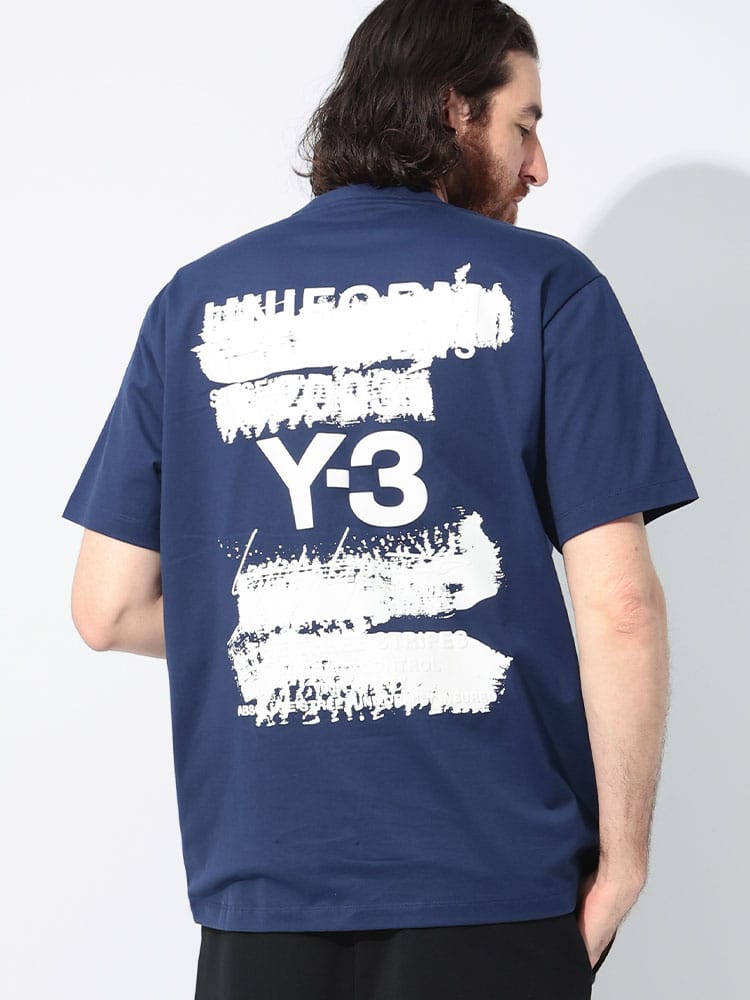 Y-3 (ワイスリー) U グラフィック バックロゴ クルーネック 半袖 Tシャツ U GFX Y3JM7816 メンズ