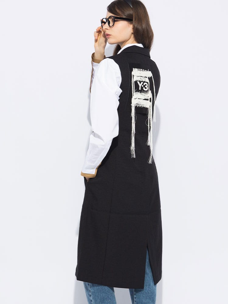 Y-3 (ワイスリー) テーラード ロング ベスト Y3JN3703 レディース XXS 