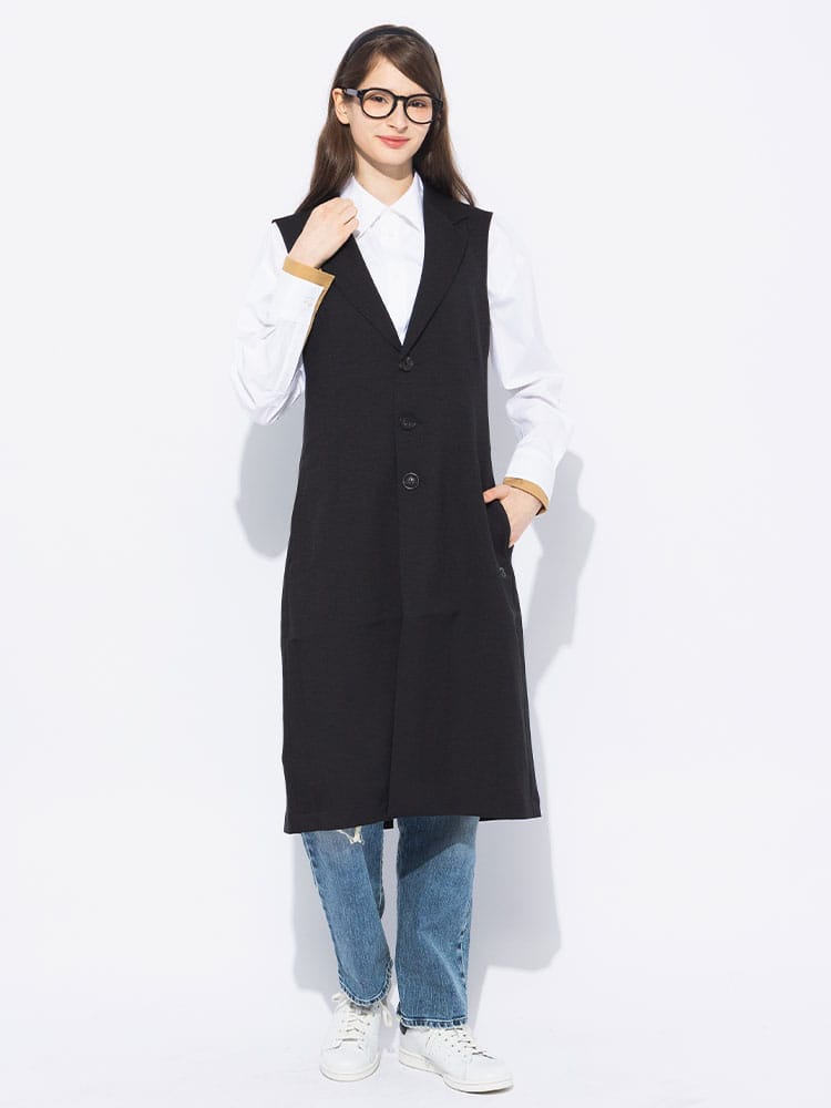 Y-3 (ワイスリー) テーラード ロング ベスト Y3JN3703 レディース XXS 
