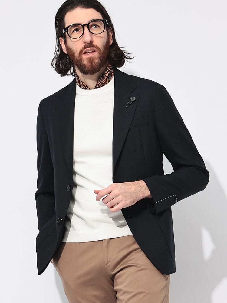 LARDINI (ラルディーニ) ホップサック シングル ジャケット 