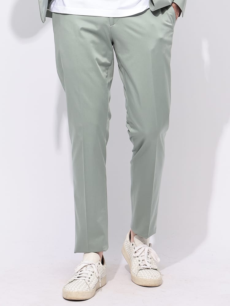 LARDINI (ラルディーニ) コットンサテン ストレッチ ノータック パンツ LDPARISIF64402 メンズ