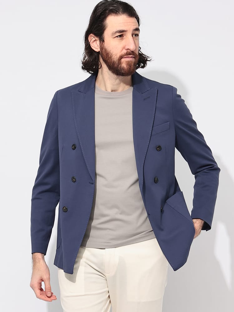 CIRCOLO 1901 (チルコロ1901) ストレッチコットン ダブル ジャケット CICN4662 メンズ