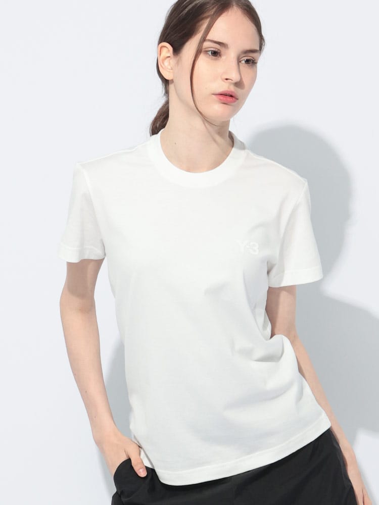 Y-3 (ワイスリー) ワンポイントロゴ プリント 半袖 Ｔシャツ REGULAR レディース