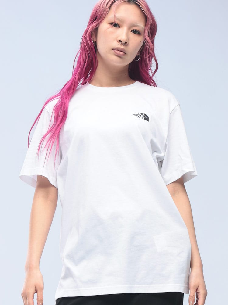 THE NORTH FACE (ザ ノースフェイス) シンプル ドームロゴ ワンポイント クルーネック 半袖 Tシャツ NF0A87NG