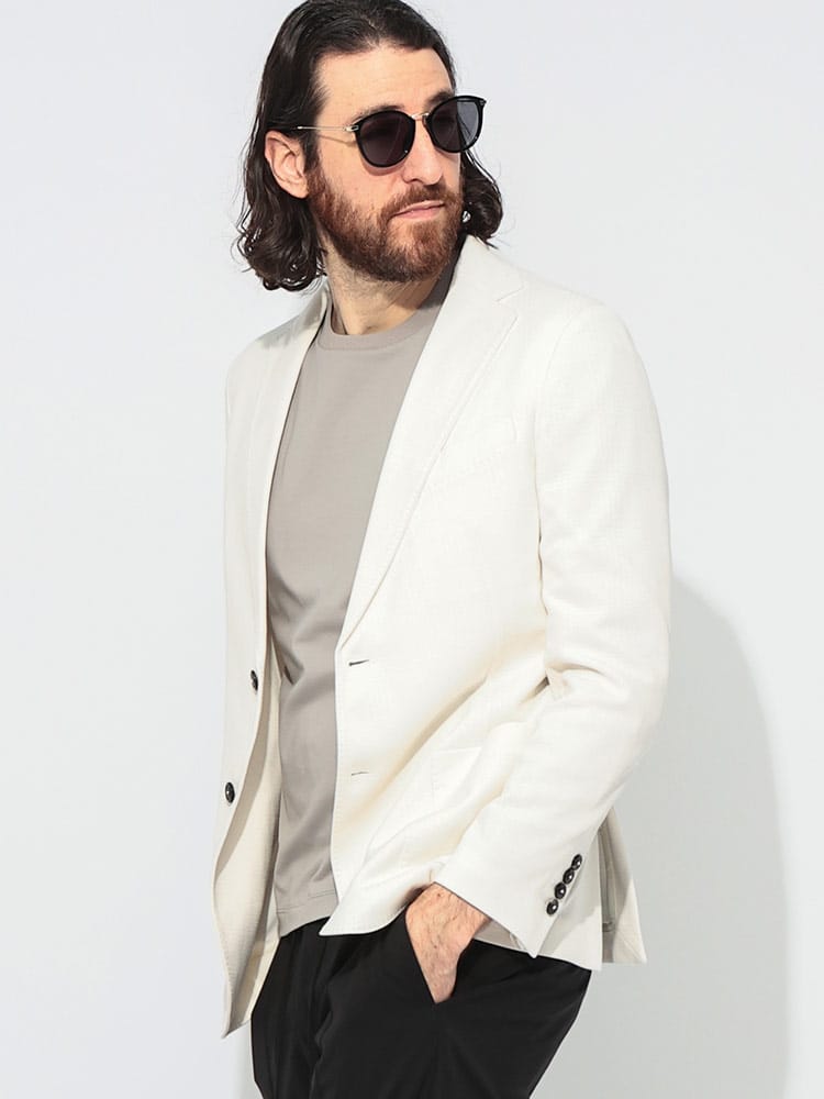 CIRCOLO 1901 (チルコロ1901) ストレッチ シャドーチェック シングル ジャケット CICN4859 メンズ