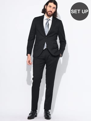 LARDINI (ラルディーニ) ストライプ シングル ワンタック スーツ 