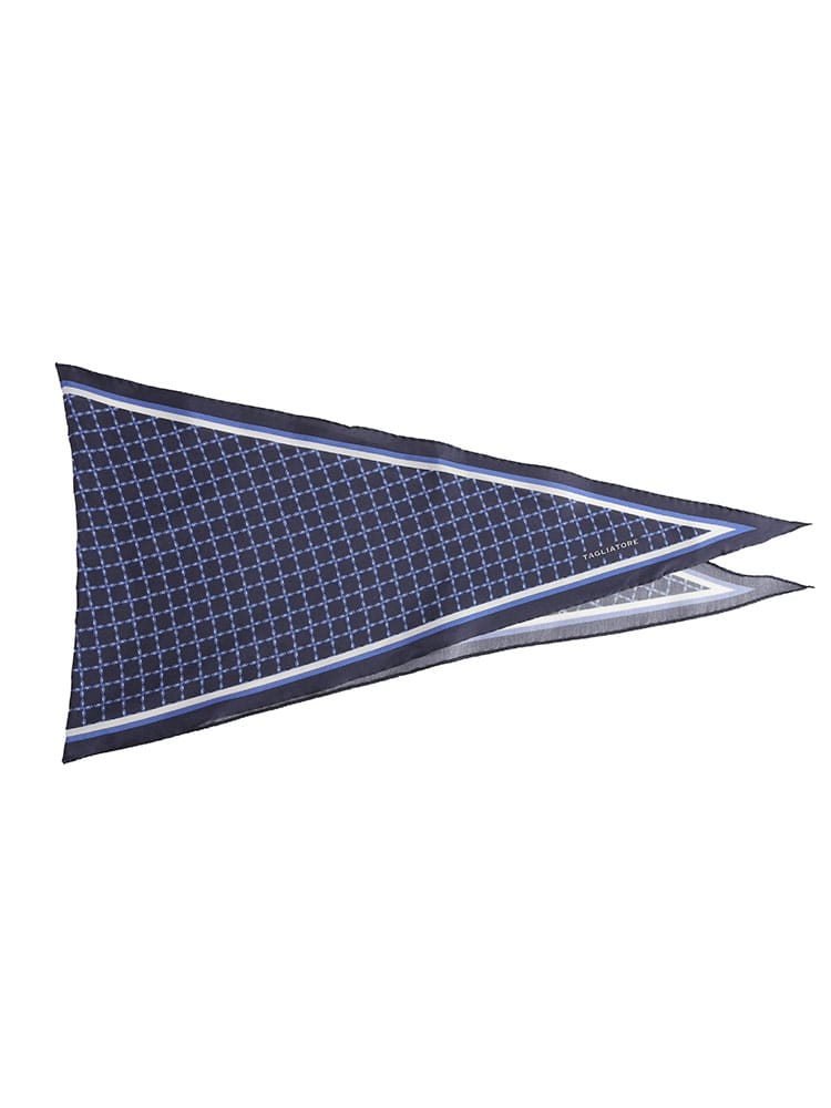 TAGLIATORE (タリアトーレ) シルク混 総柄 ストール メンズ