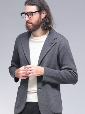 LARDINI (ラルディーニ) シングル2つ釦ニットジャケット LDLJM56CN65000 メンズ