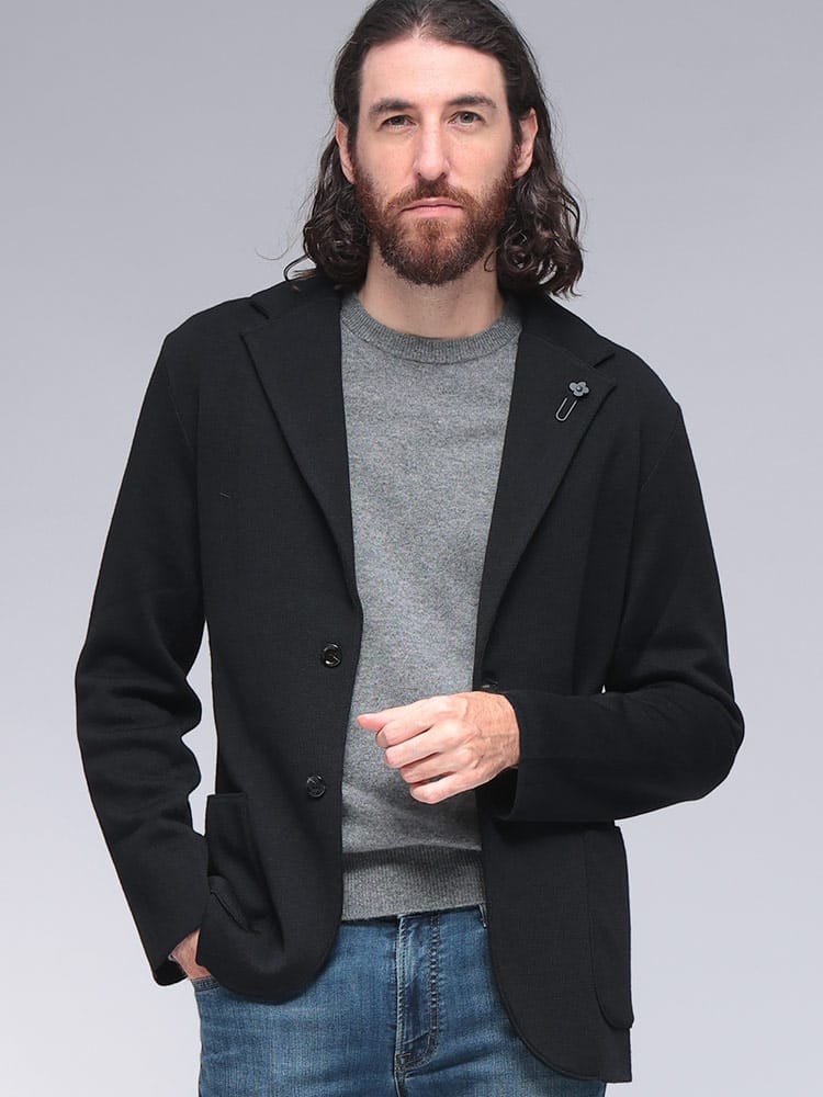 LARDINI (ラルディーニ) シングル2つ釦ニットジャケット LDLJM56CN65000 メンズ