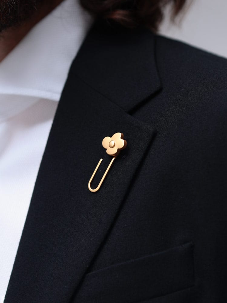 LARDINI (ラルディーニ) ブートニエール ゴールドピン LDFLWPINCN324 メンズ