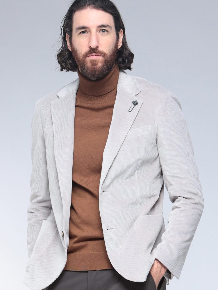 LARDINI (ラルディーニ) コーデュロイ セットアップ ジャケット シングル ２つ釦 LD6202CN65401 メンズ