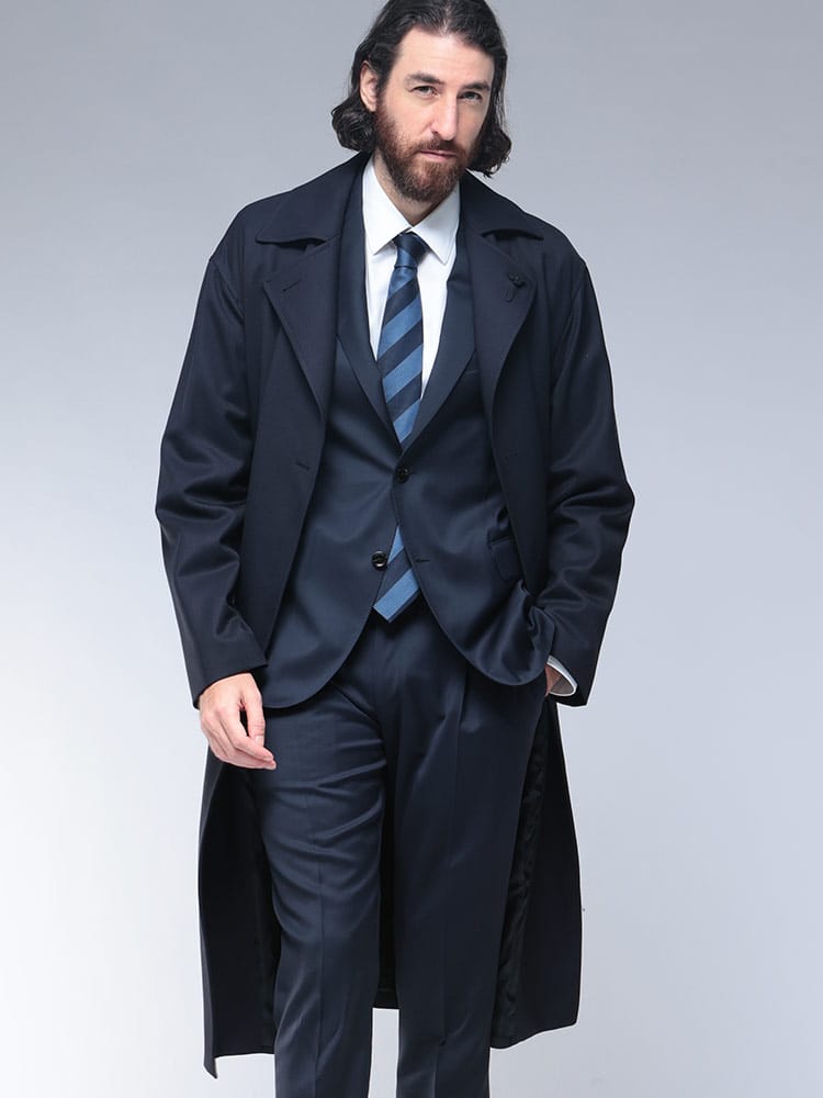 LARDINI (ラルディーニ) ウールツイル トレンチコート LDADRIELIF65426 メンズ