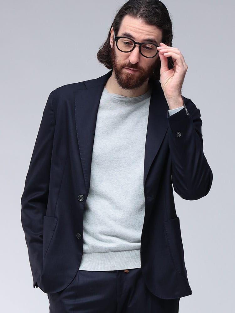 BARBA (バルバ) フランネル ストレッチ シングル ジャケット BAREASYJ51001 メンズ