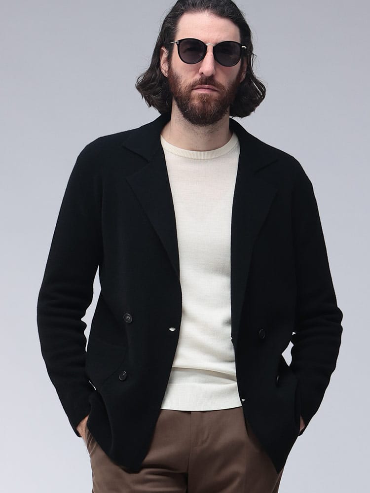 TAGLIATORE (タリアトーレ) ウール混 ダブル ニットジャケット TGWILLOWPWI2502 メンズ