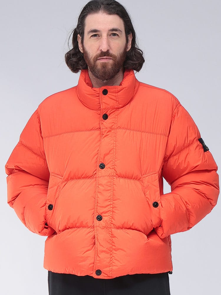 STONE ISLAND (ストーンアイランド) スタンド フルジップ ダウンジャケット CRINKLE REPS SI4100010S0A23