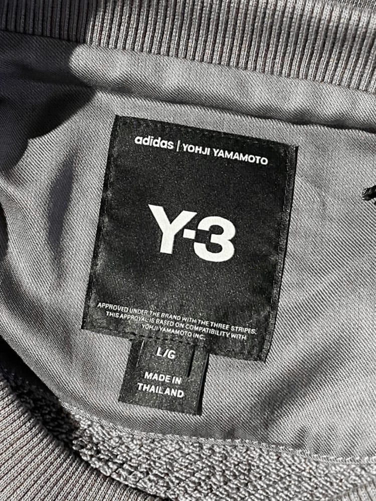 Y-3 (ワイスリー) 袖プリント クルーネック スウェット トレーナー 