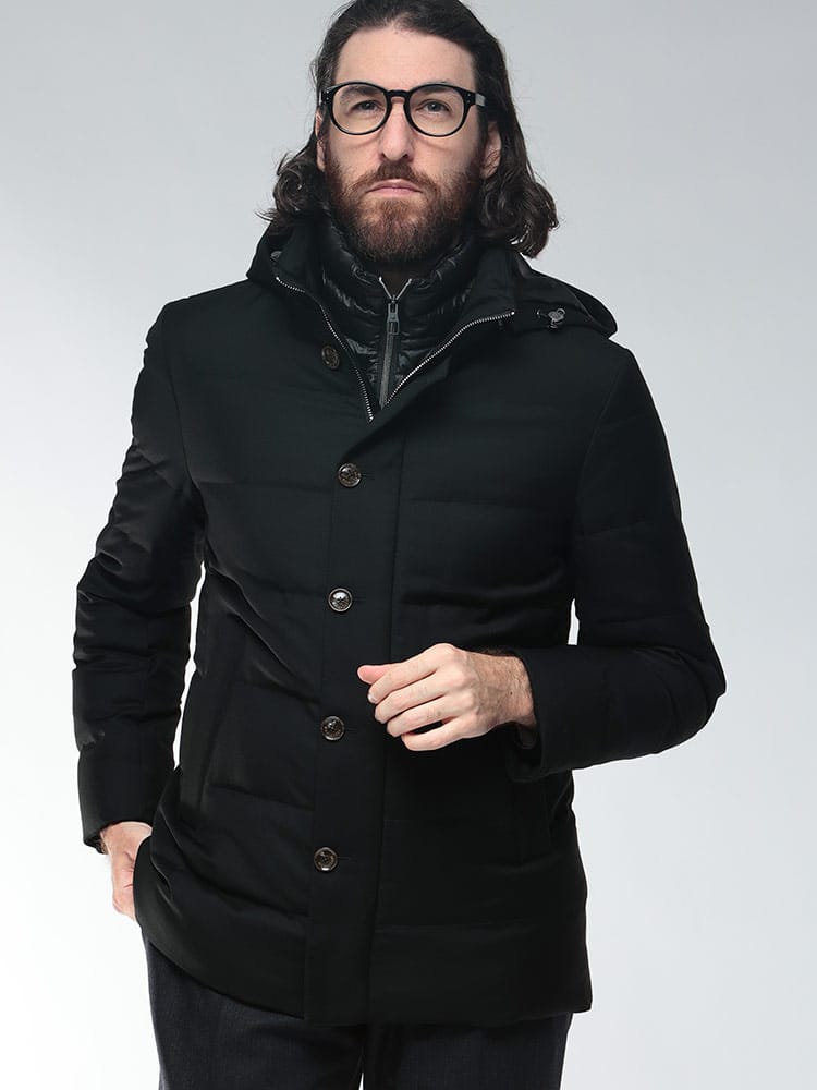 MONTECORE (モンテコーレ) フーデット フルジップ ダウンジャケット MONTEF09MUCX581 メンズ