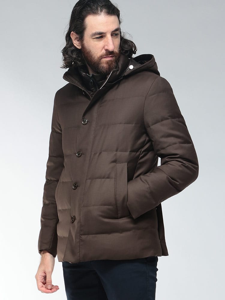 MONTECORE (モンテコーレ) フーデット フルジップ ダウンジャケット MONTEF09MUCX581 メンズ