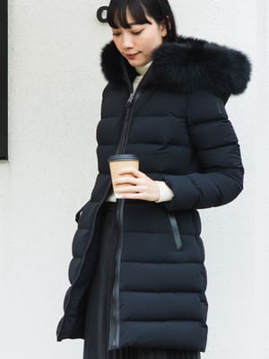 MACKAGE (マッカージュ) ファーフード ストレッチ ダウンコート ファー着脱可 CALLA-BX MKGLCALLABX5 レディース