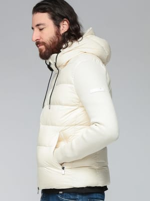 TATRAS (タトラス) ニット切り替え ドローコードフード フルジップ ダウンジャケット TRKEITIE5 メンズ