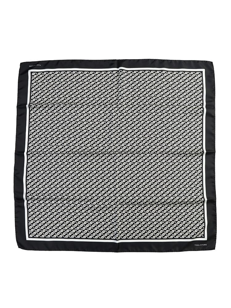 TAGLIATORE (タリアトーレ) シルク 総柄 スカーフ TGFOULARNTI2502 メンズ